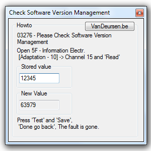 VCDS Check Software management